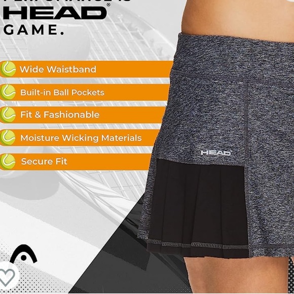 HEAD Women's Athletic Tennis Skort - Performance Training
& Running Skirt - Picture 4 of 9